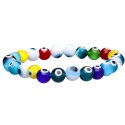 Pulseira olho turco 8mm multicolorida
