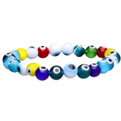 Bracciale in Occhio Turco Multicolore 8mm