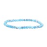 Bracelet Oeil de Turc Bleu clair 4mm