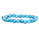 Pulseira olho turco azul claro 8mm