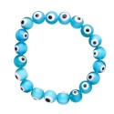 Bracciale di Oculo Turco Azzurro Chiaro 10mm