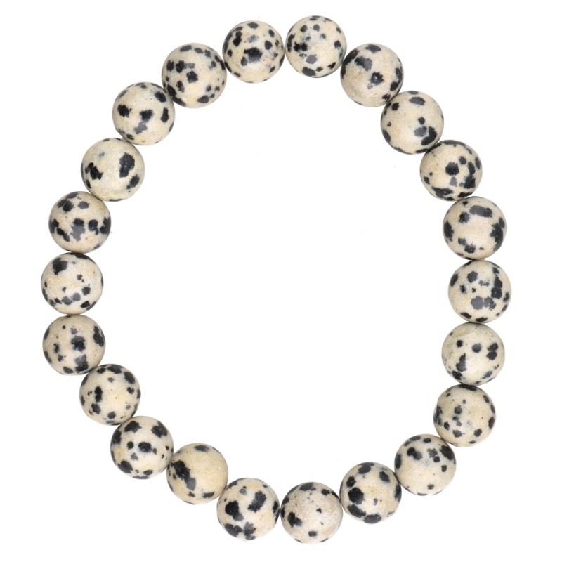 Bracciale in Giada Dalmata 8mm