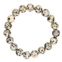 Pulseira de jaspe dálmata 10mm