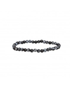 4mm Nevada Obsidian Bracelet