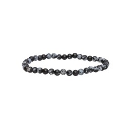 Bracciale in Obsidiana Neve 4mm
