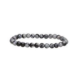 Bracciale in Obsidiana Neve 6mm