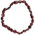 Garnet Rhodium Plated Bracelet