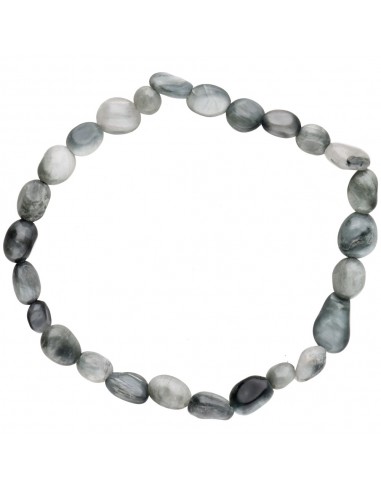 Pulseira olho de gato com banho de ródio