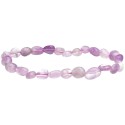 Pulseira Ametista Lavanda com banho de ródio