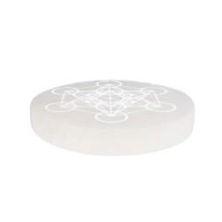Piastra Circolare di Selenite Metatron Extra