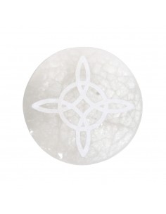 Targa circolare in selenite...