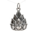 Pingente Ganesha Flor de Lótus em prata esterlina 925