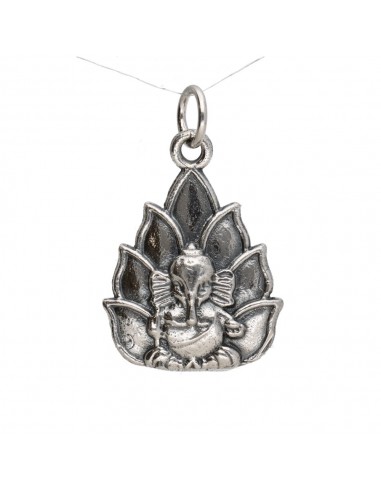 Lotus Flower Ganesha Pendant in...