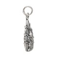 Lotus Flower Ganesha Pendant in Sterling Silver 925