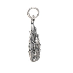 Lotus Flower Ganesha Pendant in Sterling Silver 925