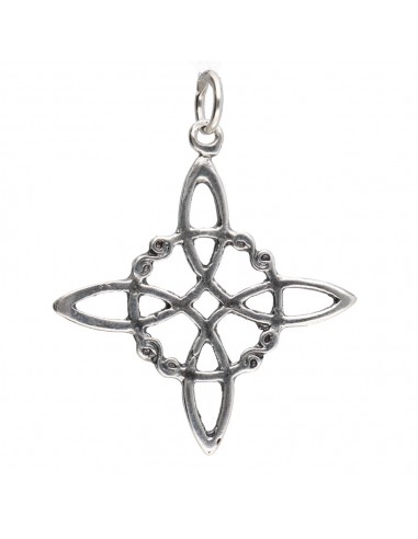 925 Sterling Silver Witch's Knot Pendant