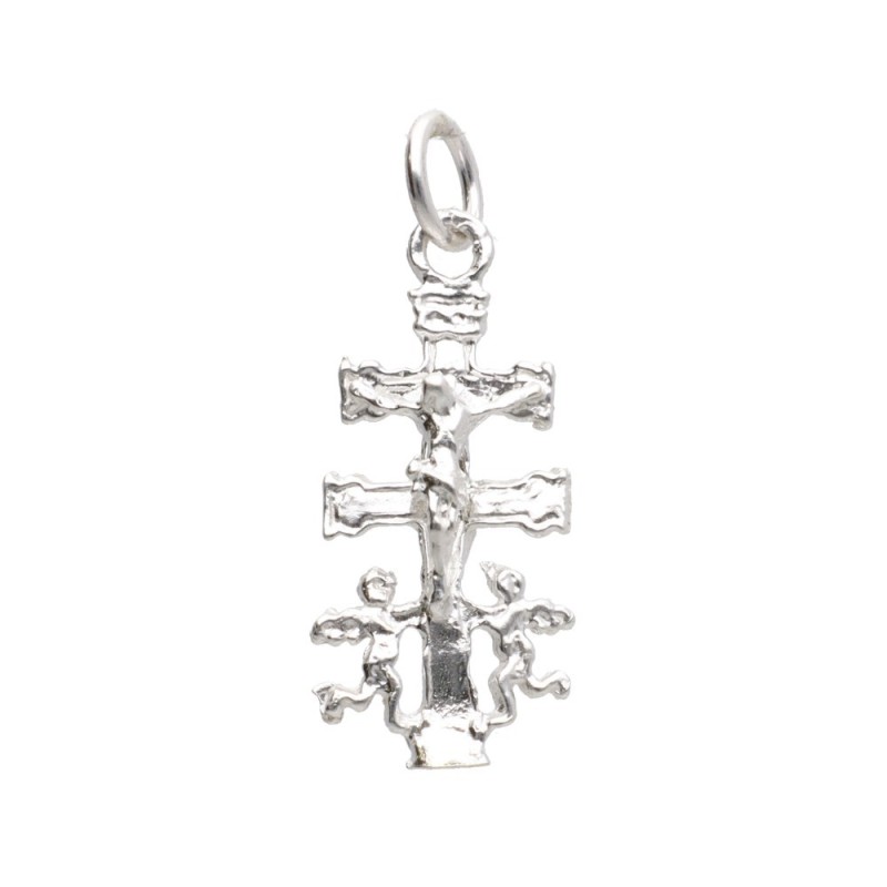 Ciondolo Croce di Caravaca Grande in Argento Sterling 925