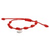 Pulsera de los 7 Nudos de Protección y Cruz de Caravaca en Plata de Ley 925