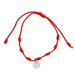 Bracciale dei 7 Nodi di Protezione e Albero della Vita in Argento Sterling 925