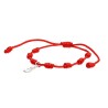 Bracciale dei 7 Nodi di Protezione e Croce di Caravaca Grande in Argento Sterling 925
