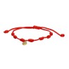 Pulsera de los 7 Nudos de Protección y la Milagrosa Dorada en Plata de Ley 925