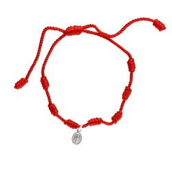 Bracciale dei 7 Nodi di Protezione e della Miracolosa in Argento Sterling 925