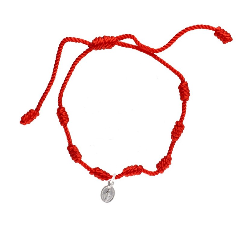 Bracciale dei 7 Nodi di Protezione e della Miracolosa in Argento Sterling 925