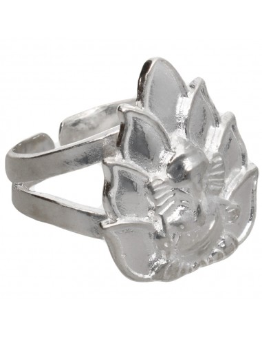 Anillo Ganesha Flor de Loto en Plata...