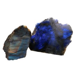 Plaques en labradorite avec base polie
