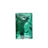 Rectangular Malachite Flat Pendant with Hole