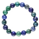 Bracciale in Azurite Malachite Naturale 10mm