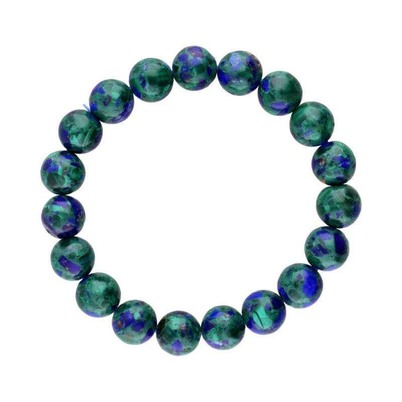 Bracciale in Azurite con Malachite 10mm