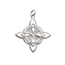 Ciondolo Nodo di Strega Grande in Argento Sterling 925