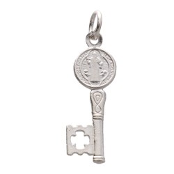 Ciondolo Chiave di San Benedetto Piccola in Argento Sterling 925