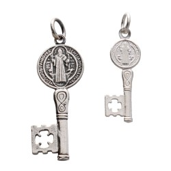 Key of St. Benedict Small Pendant in 925 Sterling Silver