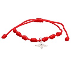 Bracciale dei 7 Nodi di Protezione e Nodo di Strega Piccolo in Argento Sterling 925