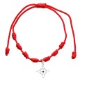 Bracciale dei 7 Nodi di Protezione e Nodo di Strega Piccolo in Argento Sterling 925