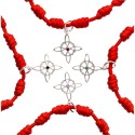 Bracciale dei 7 Nodi di Protezione e Nodo di Strega Piccolo in Argento Sterling 925