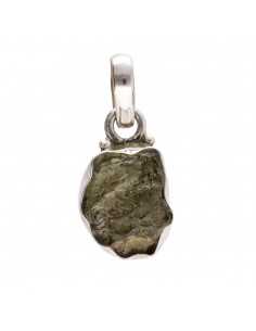 Moldavite Bezel Pendant em...