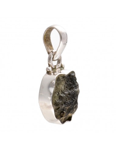 Moldavite Bezel Pendant in 925...
