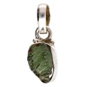 Pendente Bisel di Moldavite in Argento Sterling 925 (2 - 2.9gr)