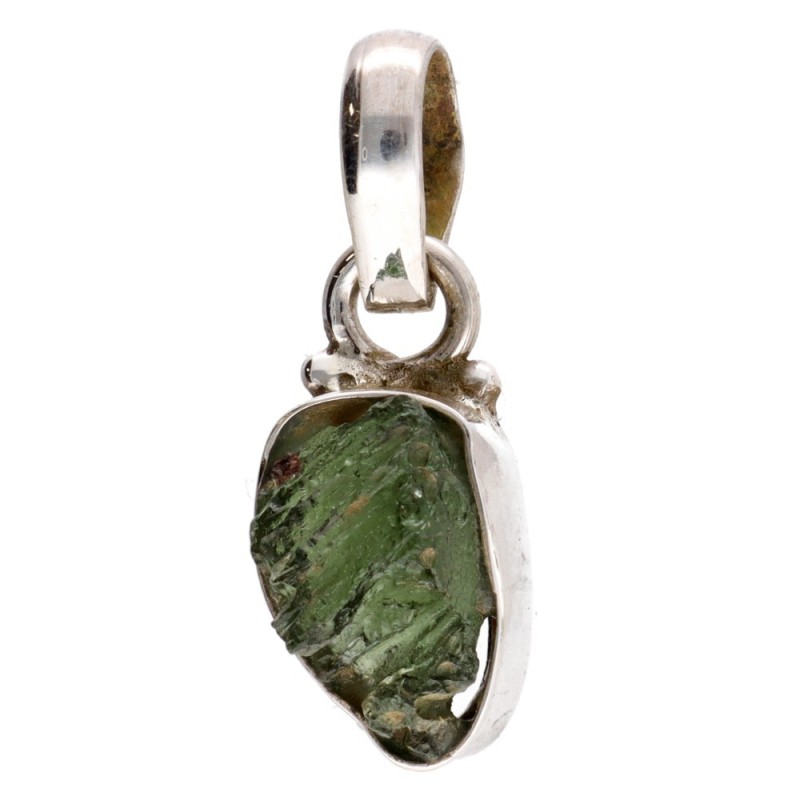 Pendente Bisel di Moldavite in Argento Sterling 925 (2 - 2.9gr)
