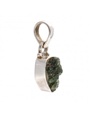 Moldavite Bezel Pendant in 925...