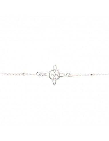 Bracciale Nodo di Strega con Perle in...