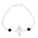 Pulsera Nudo de Bruja con Azabache en Plata de Ley 925 -A
