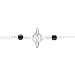 Bracciale Nodo di Strega con Onice in Argento Sterling 925 -A