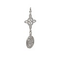 Witch Knot and Tetragramaton Pendant in Sterling Silver 925