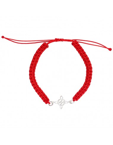 Bracciale in corda rossa con nodo di...