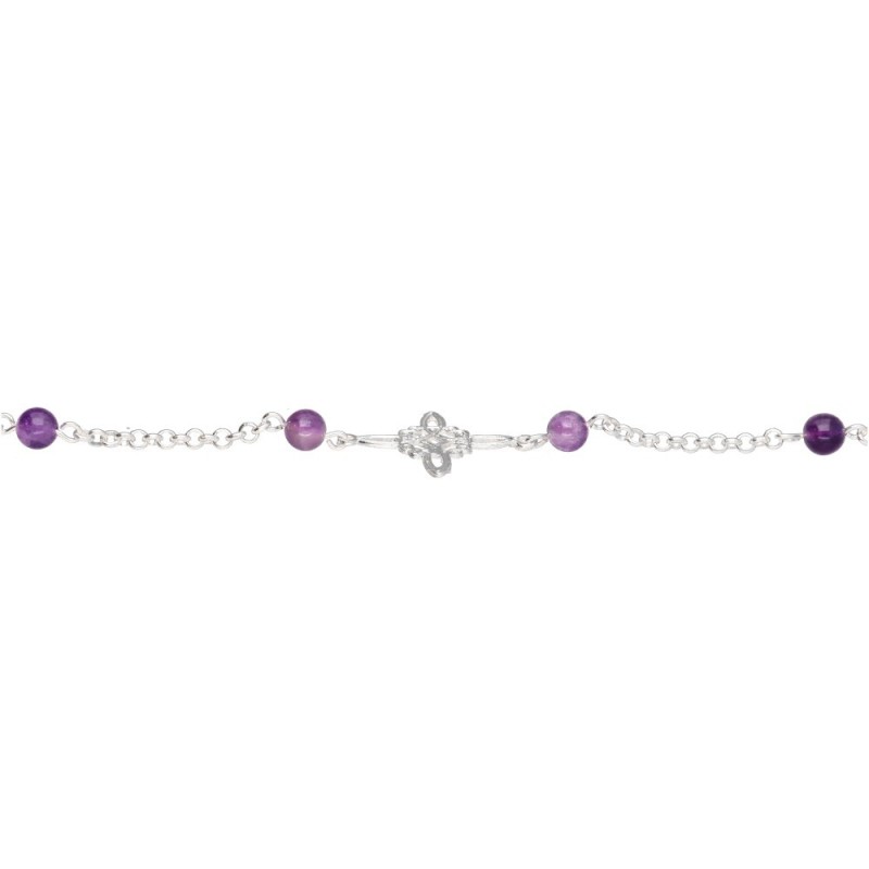 Bracciale Nodo di Strega con Amatista in Argento Sterling 925