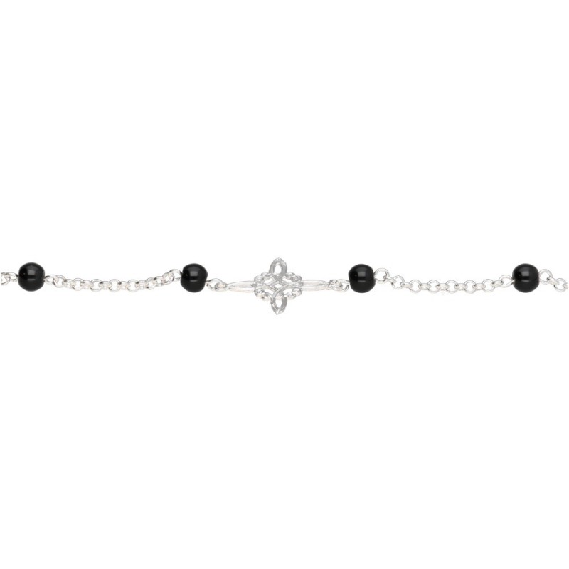 Bracciale Nodo di Strega con Onice in Argento Sterling 925 -B